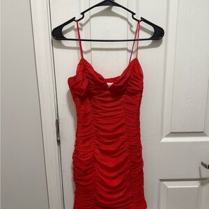 Princess Polly Scarlet Ruched Mini Dress